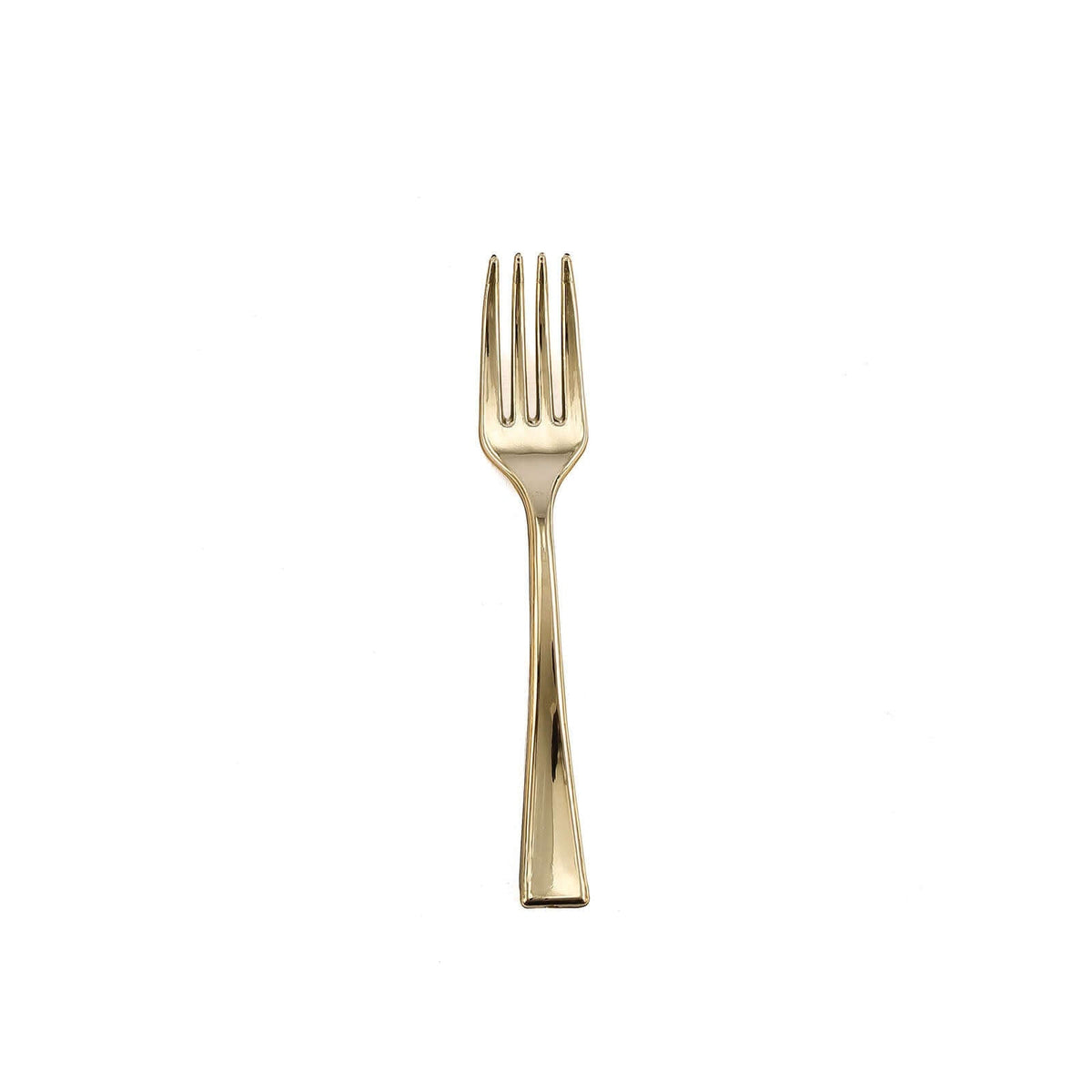 24-Pack Plastic Mini Dessert Forks 4" Gold - Heavy Duty Disposable Appetizer Forks